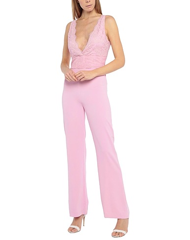 ERMANNO DI ERMANNO SCERVINO Jumpsuits and Dungarees Pink 100% Polyester, Cotton, Polyamide