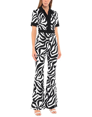 BOUTIQUE MOSCHINO Jumpsuits and Overalls Black 97% Cotton, 3% Elastane, Polyester, Acrylic