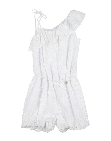 MISS BLUMARINE Jumpsuit für Kinder Weiß 100% Baumwolle