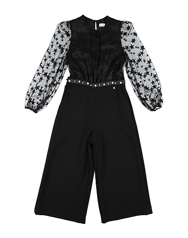 ELISABETTA FRANCHI Jumpsuit für Kinder Schwarz 68% Polyester, 29% Viskose, 3% Elastan, Polyamid