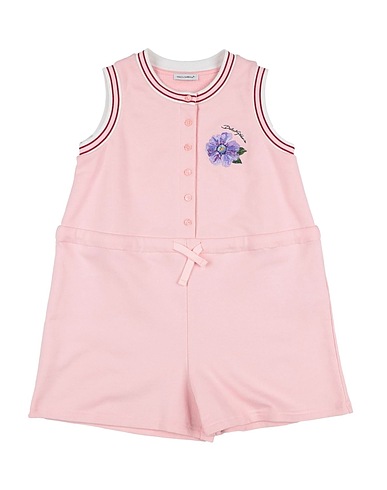DOLCE&GABBANA Kids’ jumpsuit Pink 100% Cotton, Viscose, Elastane