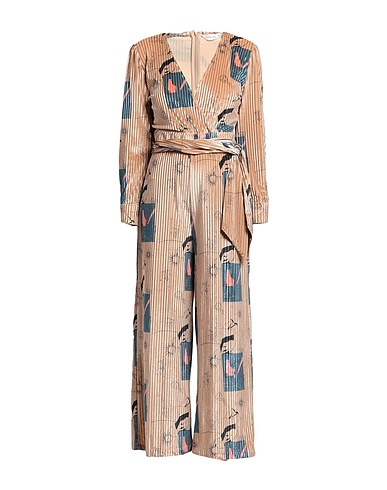 ANONYME DESIGNERS Jumpsuits and Dungarees Beige 95% Polyester, 5% Elastane