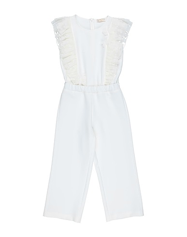 MONNALISA Jumpsuits White 87% Polyester, 13% Elastane, Polyamide