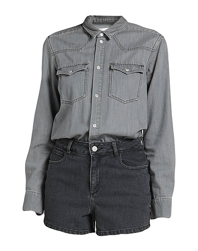 MAJE 데님 오버롤 그레이 100% 코튼, 엘라스테인