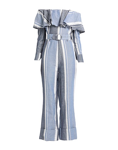 THEBE MAGUGU Jumpsuits and Overalls Pastel blue 65% Cotton, 27% Linen, 8% Acrylic