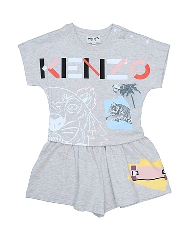 KENZO KIDS Jumpsuit für Kinder Hellgrau 100% Organische Baumwolle