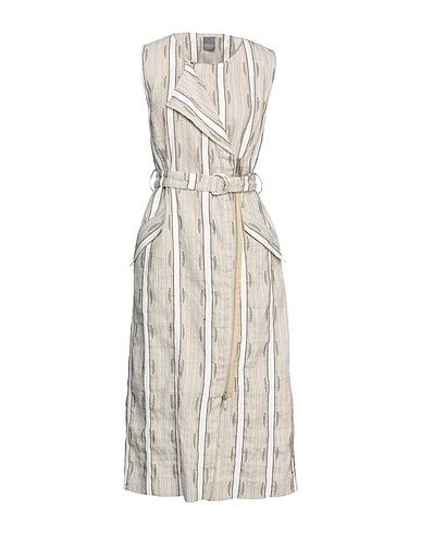 LORENA ANTONIAZZI Midi dress Beige 50% Linen, 31% Cotton, 17% Polyester, 1% PES, 1% Other Fibres