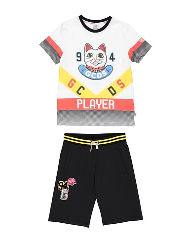 GCDS MINI Completo Bambini Bianco 95% Cotone, 5% Elastan, Poliestere