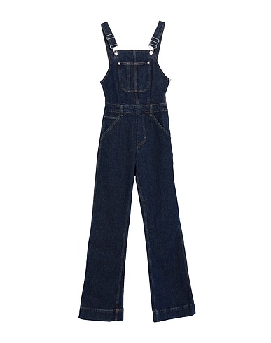 TOPSHOP Denim overall Blue 99% Cotton, 1% Elastane