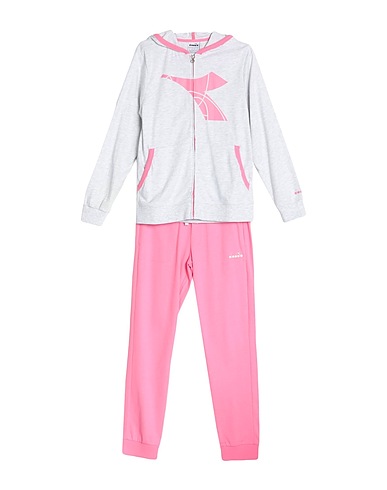 DIADORA Tracksuit Light grey 99% Cotton, 1% Viscose