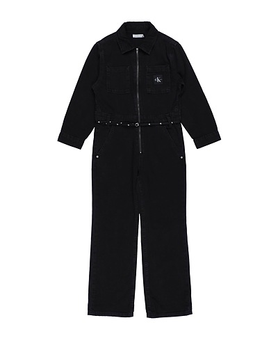 CALVIN KLEIN JEANS Jumpsuit für Kinder Schwarz 100% Baumwolle