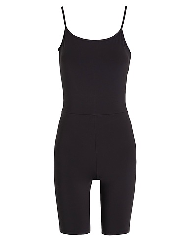 8 by YOOX Tute e Salopette RECYCLED POLY OPEN-BACK BODYSUIT Nero 80% Poliestere riciclato, 20% Elastan