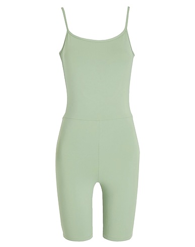 8 by YOOX Jumpsuits and Overalls RECYCLED POLY OPEN-BACK BODYSUIT Sage green 80% Recycled polyester, 20% Elastane