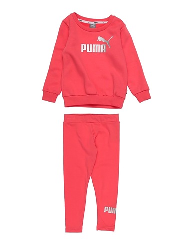 PUMA Tracksuit Logo Crew FL & Leggings Set G
 Salmon pink 66% Cotton, 34% Polyester, Elastane