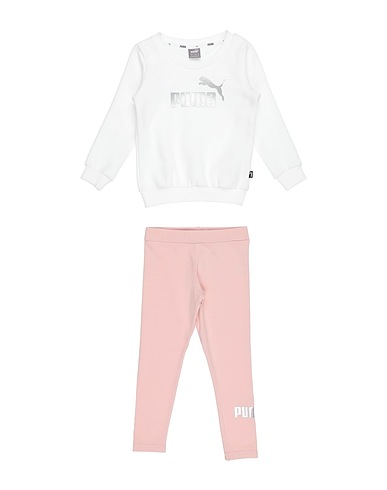 PUMA Athletic outfit Logo Crew FL & Leggings Set G
 White 66% Cotton, 34% Polyester, Elastane