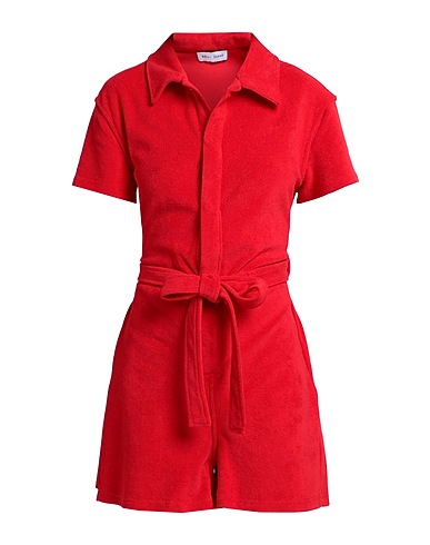 WEILI ZHENG Jumpsuits and Dungarees Red 100% Cotton