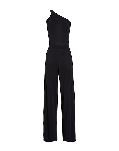 8 by YOOX Jumpsuits and Dungarees Black 75% Viscose, 25% Recycled polyamide