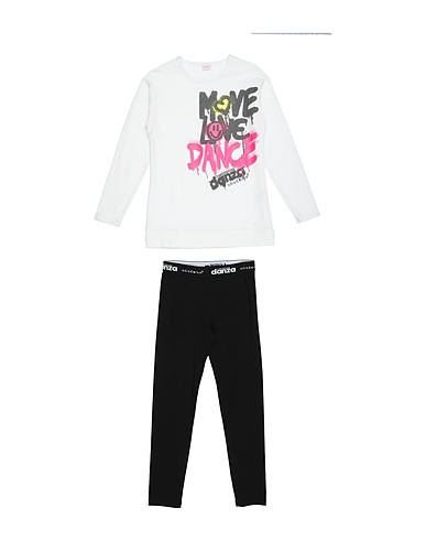 DIMENSIONE DANZA Completo Bambini COMPLETO JERSEY STRETCH RAGAZZA
 Bianco 90% Cotone, 10% Lycra®