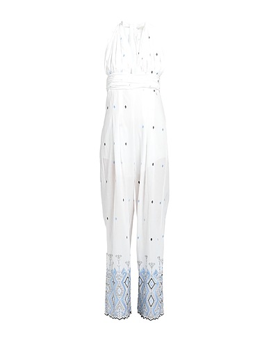 SOUVENIR Jumpsuits and Dungarees White 55% Cotton, 45% Polyester