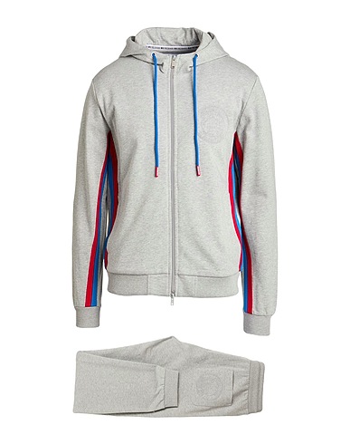 BIKKEMBERGS Tracksuit Grey 100% Cotton, Polyester, Elastane