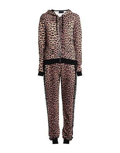 PHILIPP PLEIN Tuta Sportiva Cammello 100% Cotone, Elastan, Vetro, Poliestere
