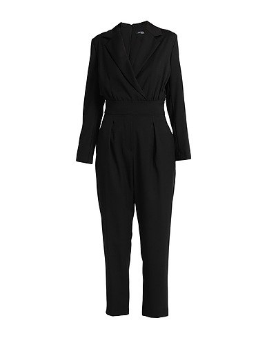 FRACOMINA Jumpsuits and Dungarees Black 65% Polyester, 32% Viscose, 3% Elastane