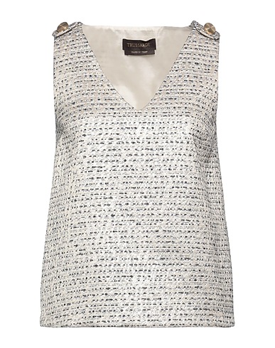 TRUSSARDI Top Ivory 49% Polyester, 39% Cotton, 7% Polyamide, 5% Acrylic
