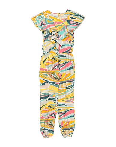 PUCCI Jumpsuit für Kinder Gelb 94% Baumwolle, 6% Elastan, Perlmutt