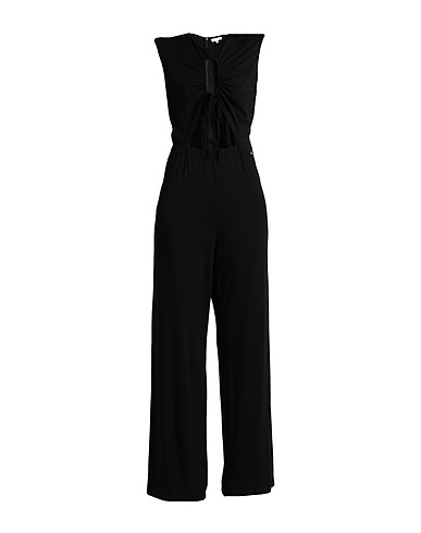 MET JEANS オールインワン＆サロペット ブラック レーヨン 93% / ポリウレタン 7%