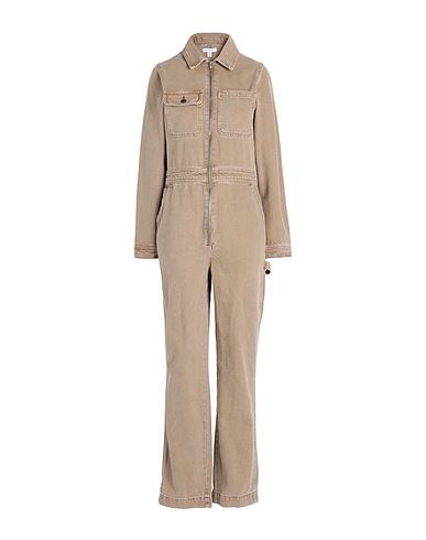 TOPSHOP デニムジャンプスーツ サンド コットン 100%