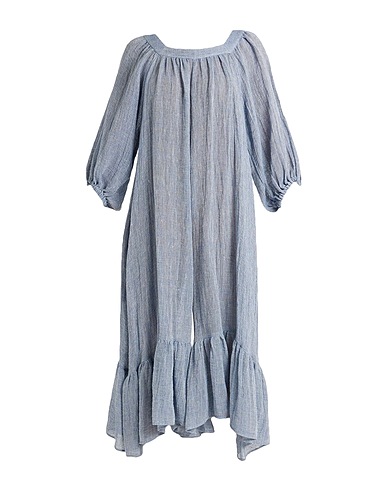 LISA MARIE FERNANDEZ Jumpsuits and Overalls Blue 92% Linen, 6% Polyester, 2% Elastane