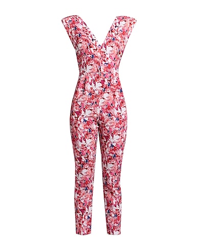 PATRIZIA PEPE SERA Jumpsuits and Overalls Coral 97% Polyester, 3% Elastane
