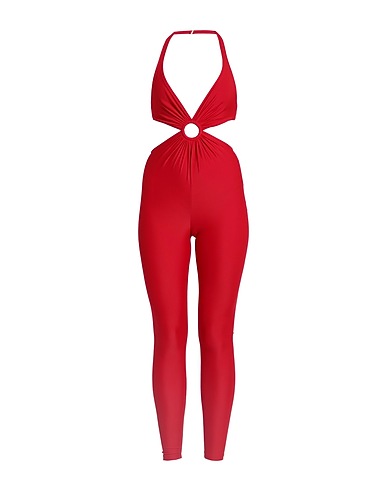 SAINT LAURENT Jumpsuits and Dungarees Red 80% Polyamide, 20% Elastane