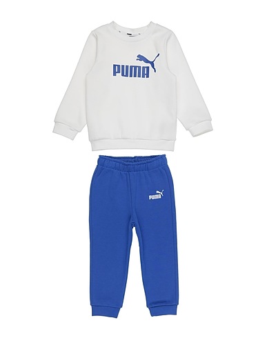 PUMA Athletic outfit Minicats ESS Crew Jogger FL  White 68% Cotton, 32% Polyester, Elastane