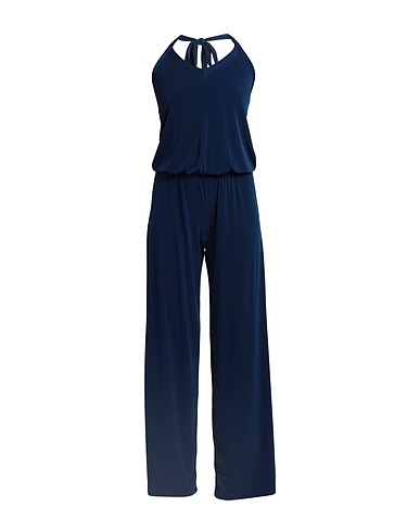 BIANCOGHIACCIO Jumpsuits and Dungarees Midnight blue 95% Polyester, 5% Elastane