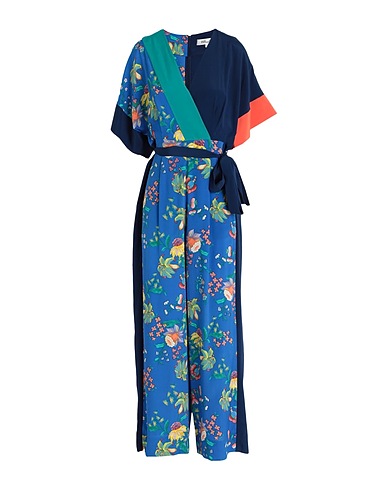 DIANE VON FURSTENBERG Jumpsuits and Dungarees Blue 66% Viscose, 34% Silk