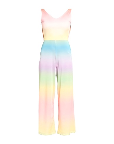NO SECRETS Jumpsuits and Dungarees Pastel yellow 95% Polyester, 5% Elastane