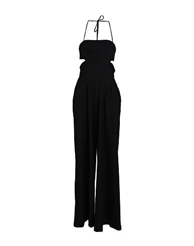 TOPSHOP Jumpsuits and Dungarees Black 61% Viscose, 38% Polyester, 1% Elastane