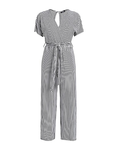 AKÈ Jumpsuits and Dungarees White 92% Viscose, 5% Elastane, 3% Polyester