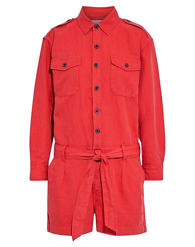 CURRENT/ELLIOTT Tute e Salopette Rosso 59% Cotone, 41% Lino