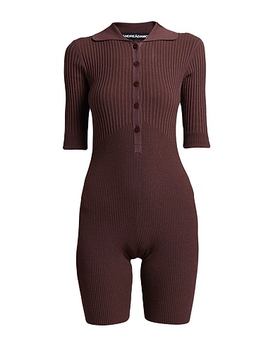 ANDREĀDAMO Jumpsuits and Dungarees Brown 80% Viscose, 10% Polyester, 9% Polyamide, 1% Elastane
