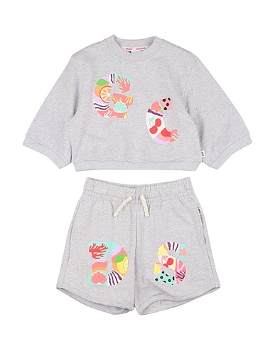 GCDS MINI Tracksuit Light grey 98% Cotton, 2% Elastane