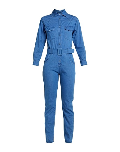 FEDERICA TOSI Denim dungaree Blue 100% Cotton