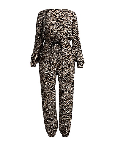 GAëLLE Paris Jumpsuits and Dungarees Khaki 92% Viscose, 8% Wool