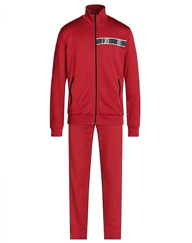 BIKKEMBERGS Tracksuit Burgundy 57% Polyester, 43% Cotton, Elastane