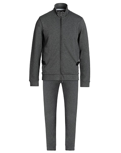 BIKKEMBERGS Tracksuit Charcoal 100% Cotton, Polyamide, Polyester
