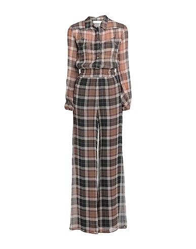 ALESSIA ZAMATTIO Jumpsuits and Overalls Khaki 100% Silk