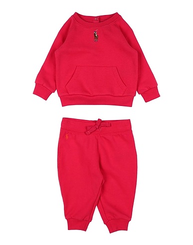 POLO RALPH LAUREN Baby co-ord  Fleece Sweatshirt & Jogger Pant Set
 Fuchsia 60% Cotton, 40% Recycled polyester