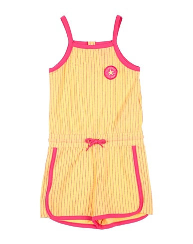 CONVERSE Tute, salopette e completi SHINE PRINTED ROMPER
 Giallo 95% Cotone, 5% Elastan