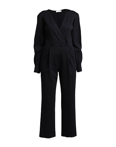SUOLI Jumpsuits and Overalls Black 65% Viscose, 30% Polyamide, 5% Elastane